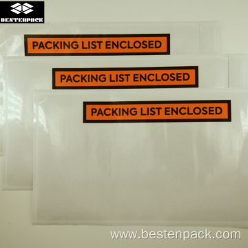 Packing List Envelope 5.5x10 inches Half Printed Orange